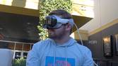 A picture of me wearing Apple Vision Pro.