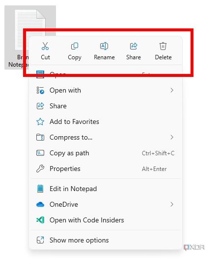 Screenshot of Windows 11 file explorer context menu with labels