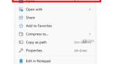 Screenshot of Windows 11 file explorer context menu with labels