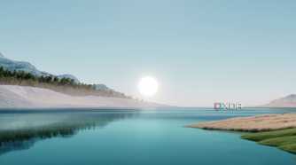 A screenshot showing the Windows 11 sunrise wallpaper.