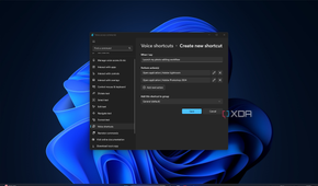 Screenshot of Windows 11 when setting up a new voice shortcut with voice access