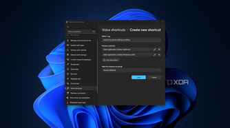 Screenshot of Windows 11 when setting up a new voice shortcut with voice access