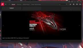 A screenshot showing the AMD Software Adrenaline Edition program running on a Windows PC.