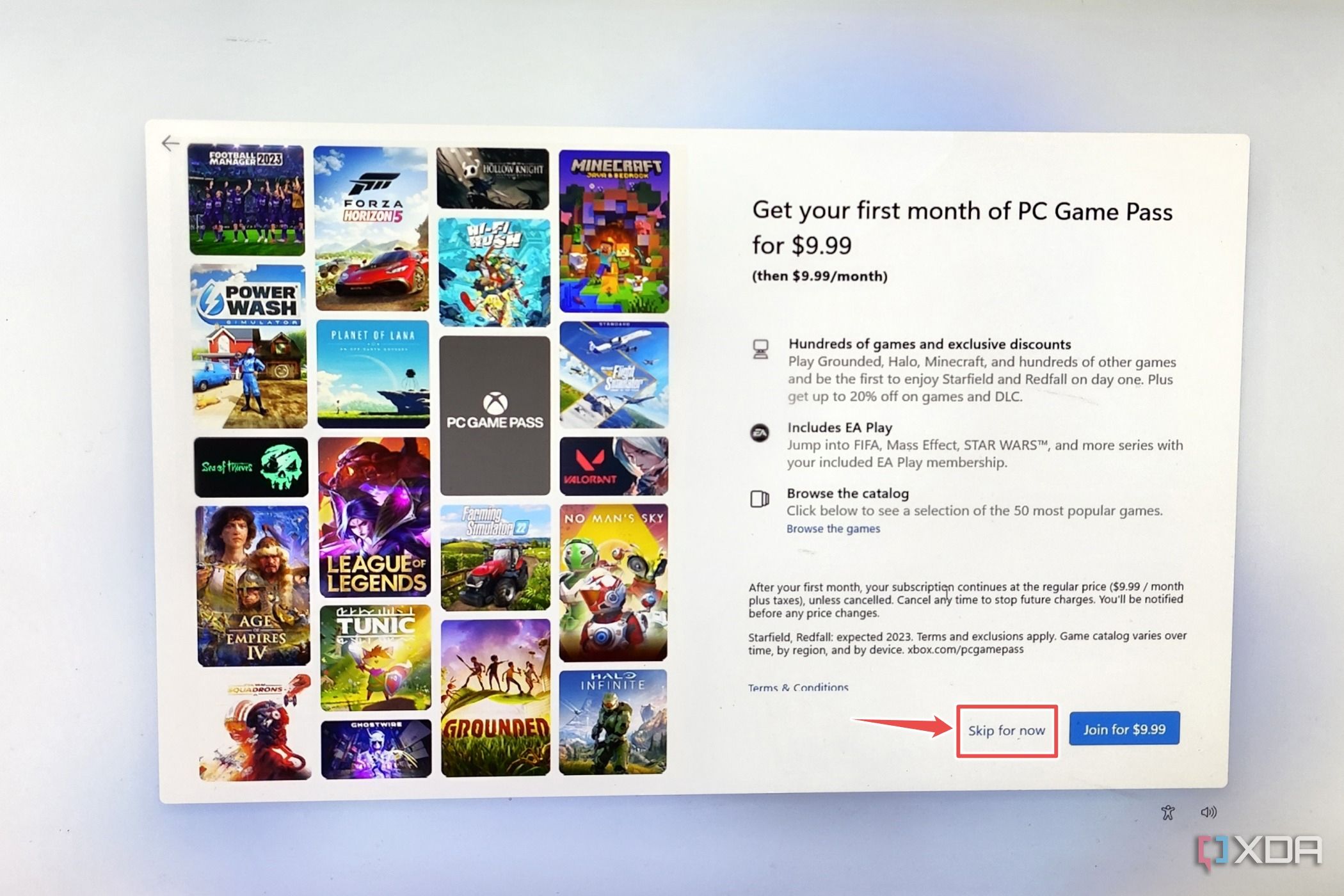 The PC Game Pass ad inside the Windows 11 ARM64 installer