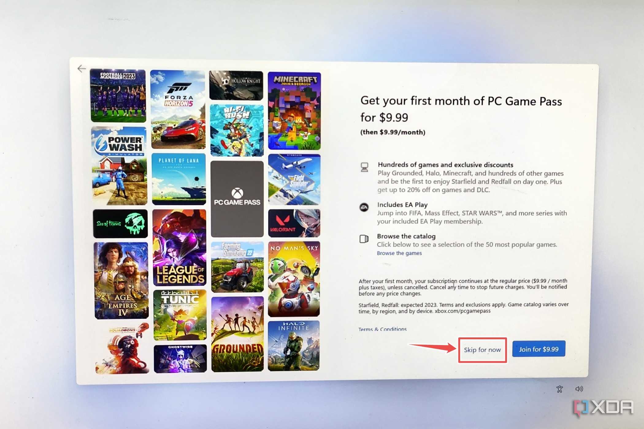 The PC Game Pass ad inside the Windows 11 ARM64 installer