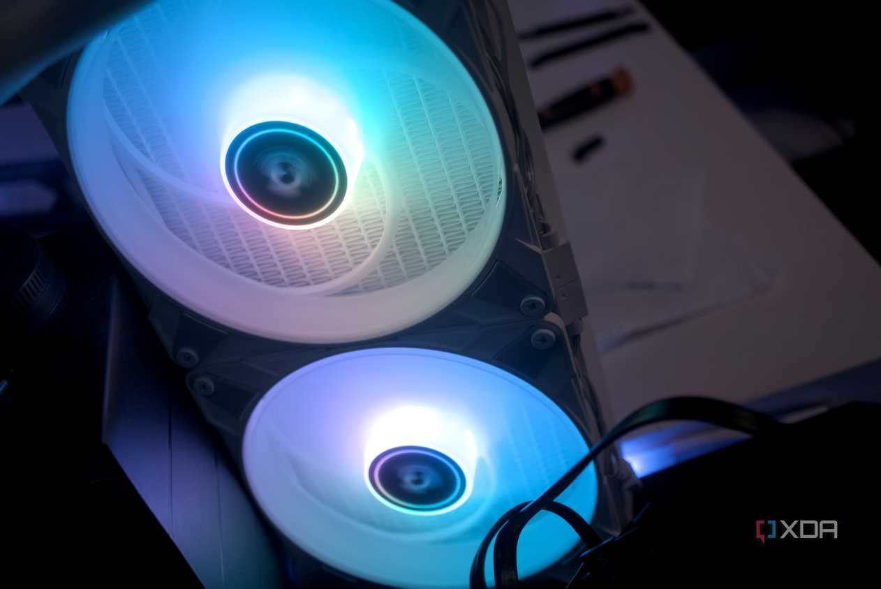 Arctic Liquid Freezer III 360 A-RGB fans spinning
