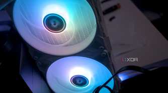 Arctic Liquid Freezer III 360 A-RGB fans spinning
