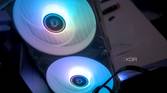 Arctic Liquid Freezer III 360 A-RGB fans spinning