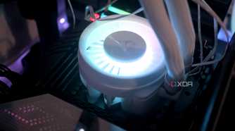 Arctic Liquid Freezer III 360 A-RGB installed with its RGB on
