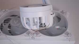Arctic Liquid Freezer III 360 A-RGB cap installed