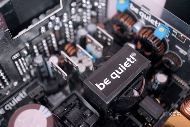 Close-up of the be quiet! Pure Power 12 M 850W internals