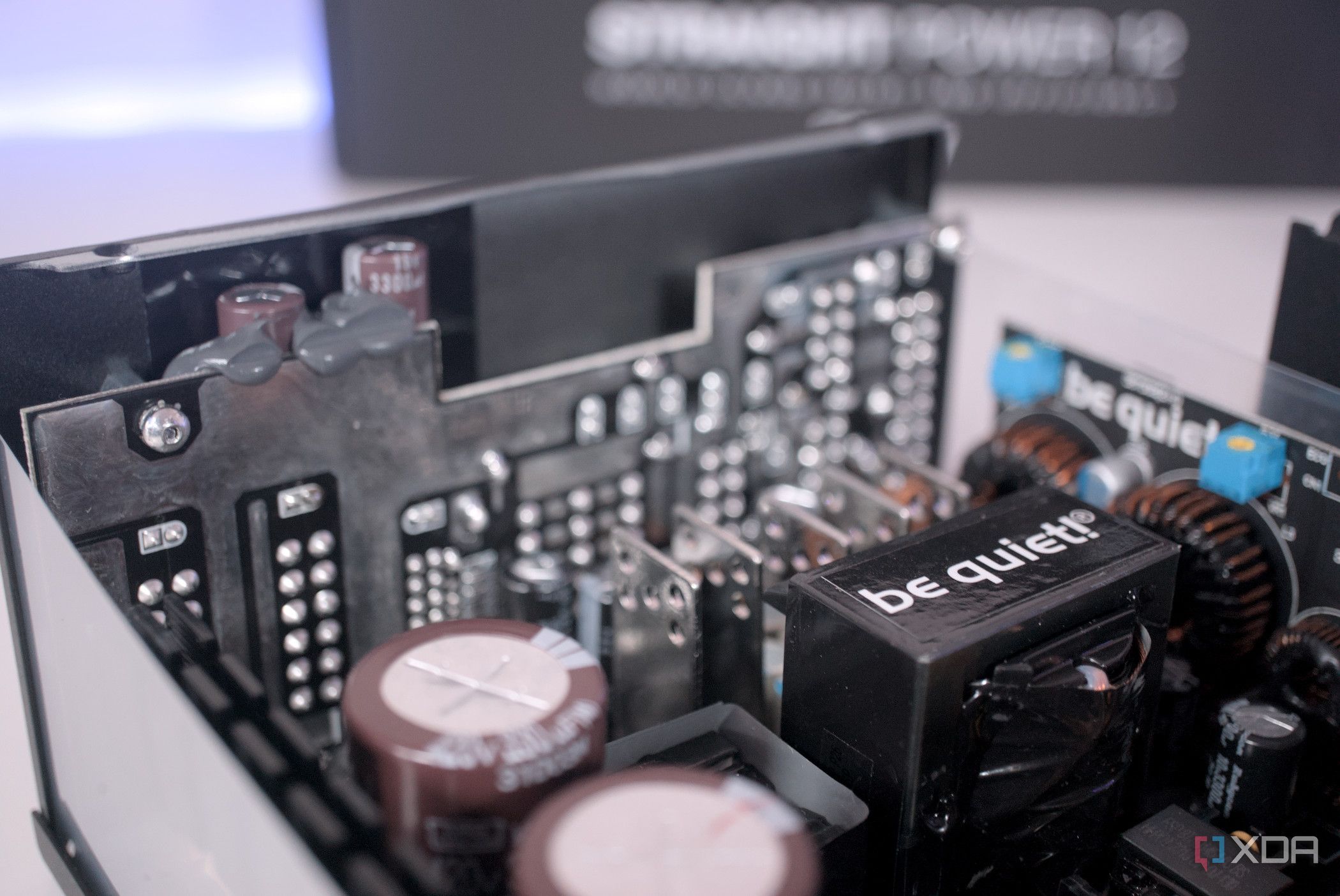Close-up view of the be quiet! Pure Power 12 M 850W internals