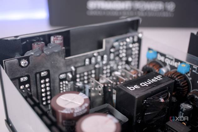 Close-up view of the be quiet! Pure Power 12 M 850W internals
