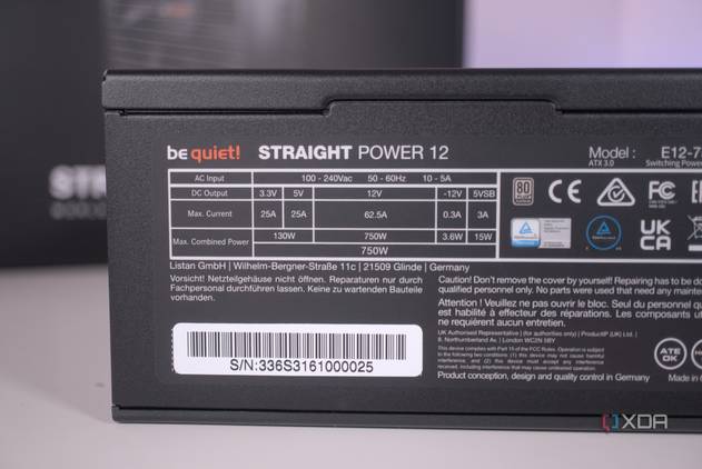 be quiet! Pure Power 12 M 850W sticker