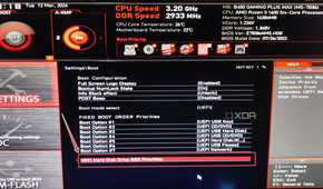 MSI BIOS with the BBS Priorities setting highlighted