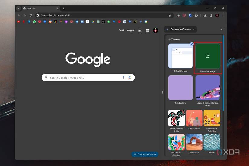 How to change your Google Chrome background