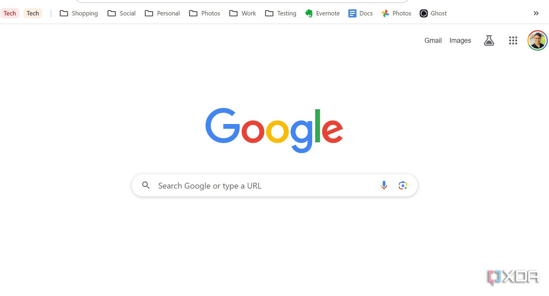 Google Chrome homepage