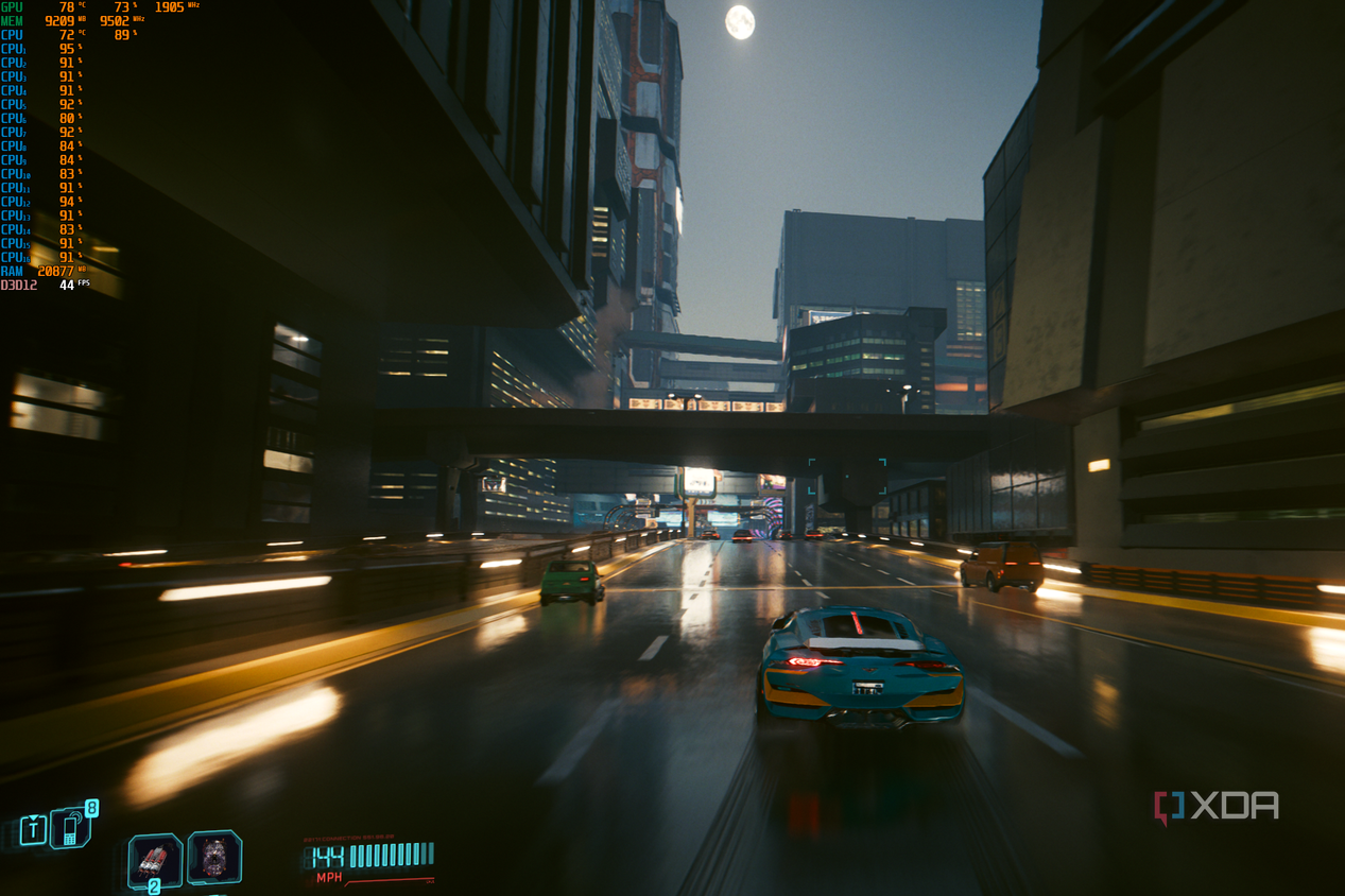 Cyberpunk 2077 CPU usage 8-core CPU