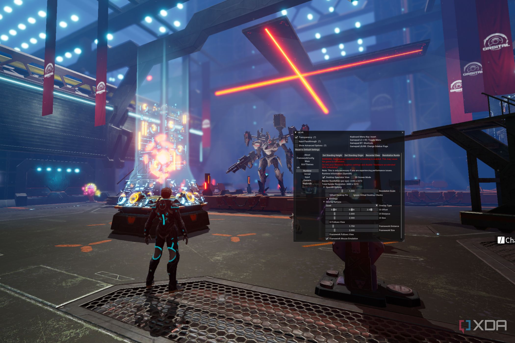 Daemon-X-Machina running on the Quest 2 via UEVR Injector
