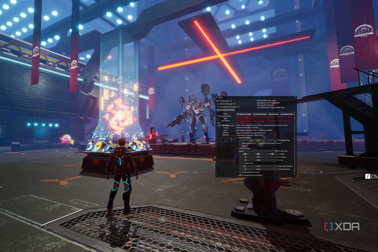 Daemon-X-Machina running on the Quest 2 via UEVR Injector