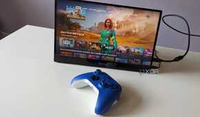 desklabs portable monitor with fortnite and xbox controller