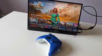 desklabs portable monitor with fortnite and xbox controller