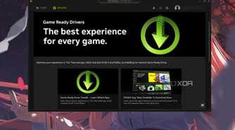 A screenshot showing the Driver update page in GeForce Experience.