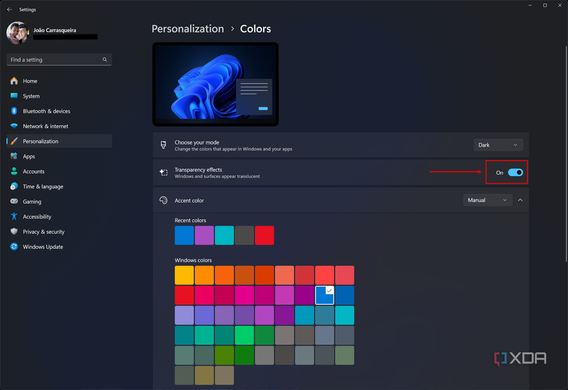 How to get a transparent taskbar on Windows 11