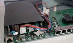 PCB and PSU inside the EnGenius ECS112FP