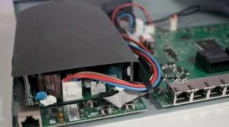 PCB and PSU inside the EnGenius ECS112FP