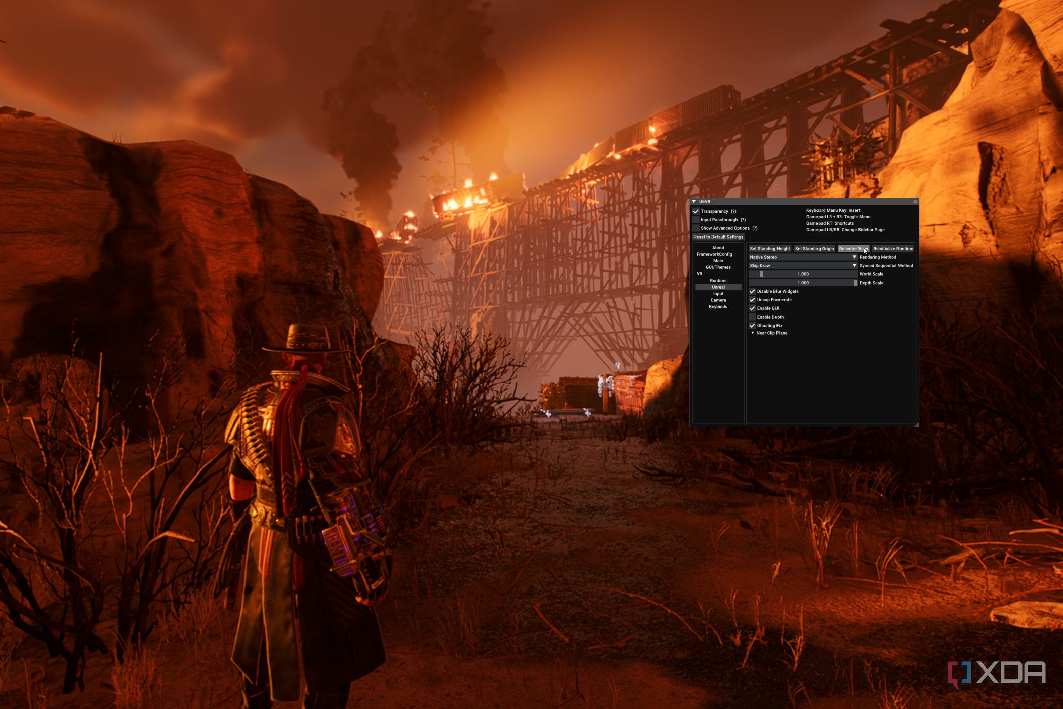 Evil West running on the Quest 2 via UEVR
