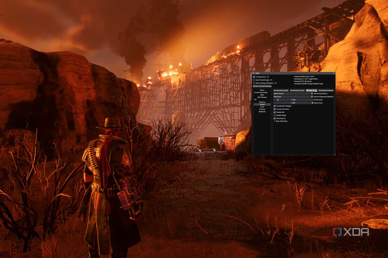Evil West running on the Quest 2 via UEVR