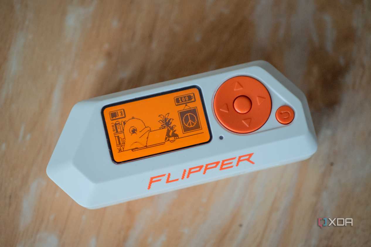 Flipper Zero sitting on a table