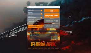 Windows 11 screenshot that shows the launch window for the Furmark app.