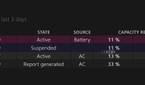 recent battery usage on Windows