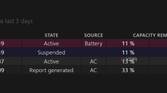 recent battery usage on Windows