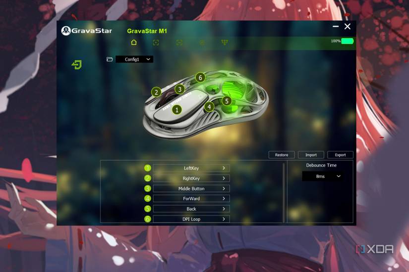 A screenshot showing the GravaStar companion app running on Windows PC.