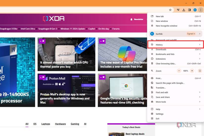 How to reopen a closed tab in Google Chrome