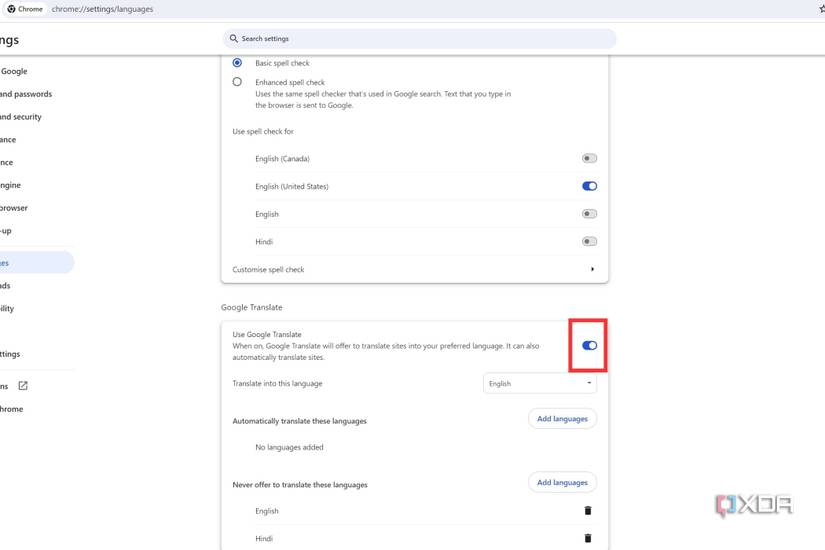 How to change the default language on Google Chrome