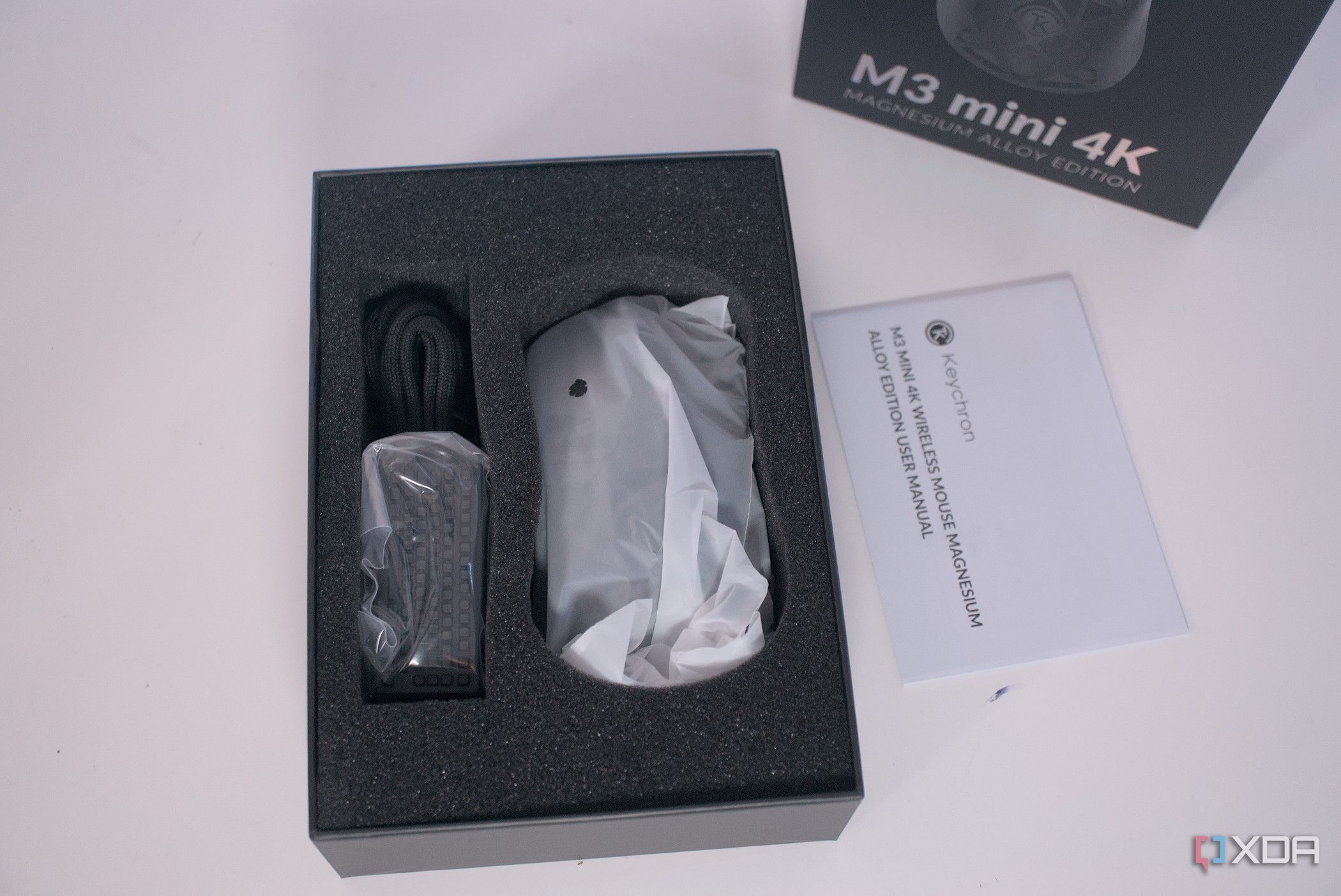 Inside the Keychron M3 Mini 4K Metal Edition box