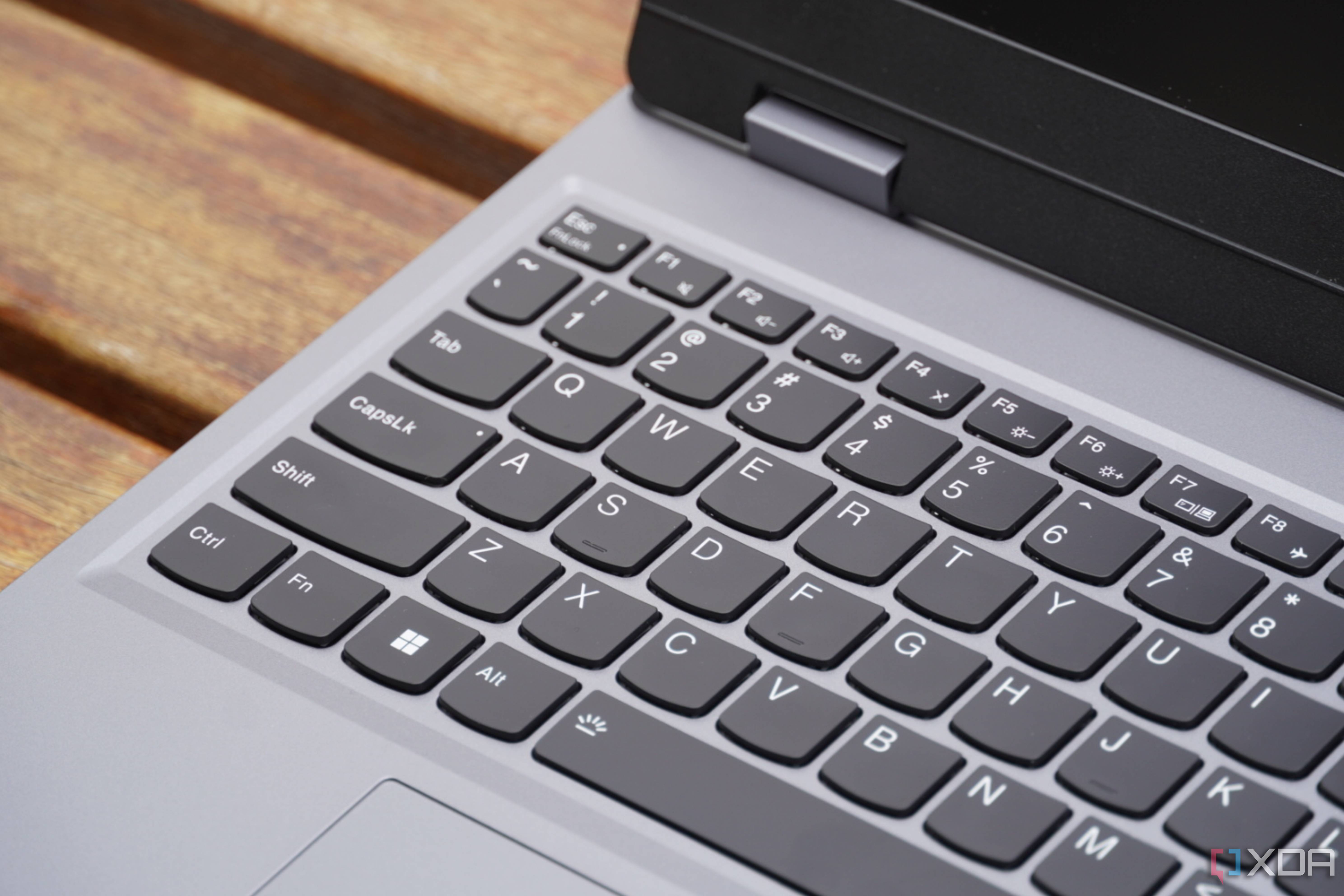 The left side of the Lenovo LOQ 15 keyboard.