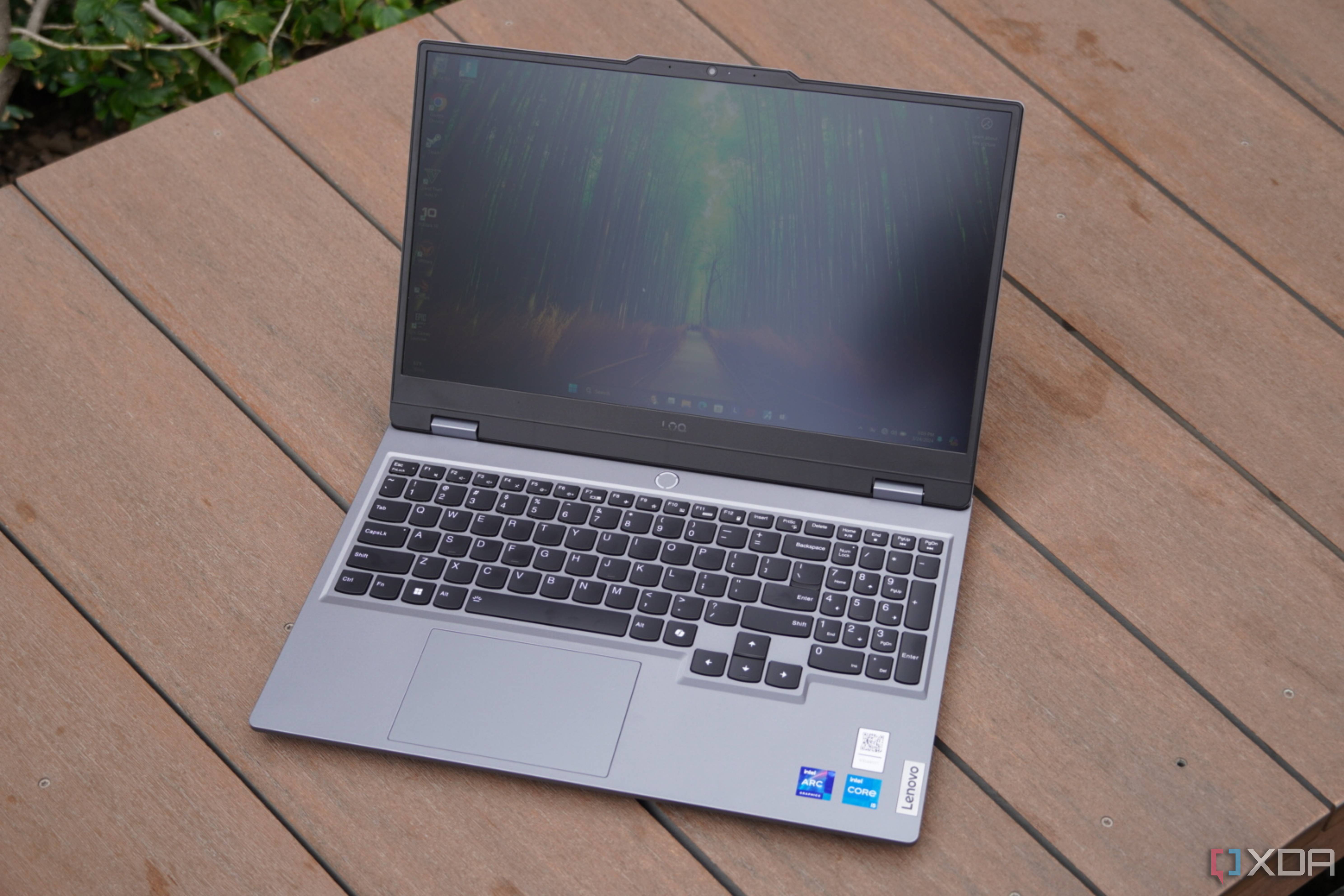The Lenovo LOQ 15 on the desktop.