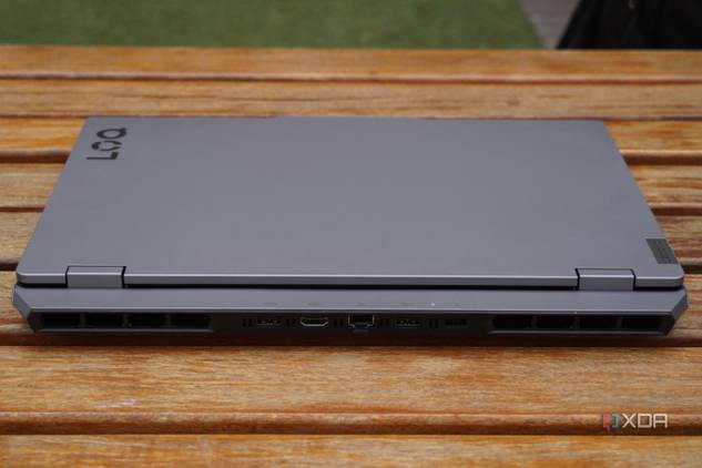 The ports on a Lenovo LOQ 15.