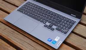 The keyboard and touchpad on the Lenovo LOQ 15.