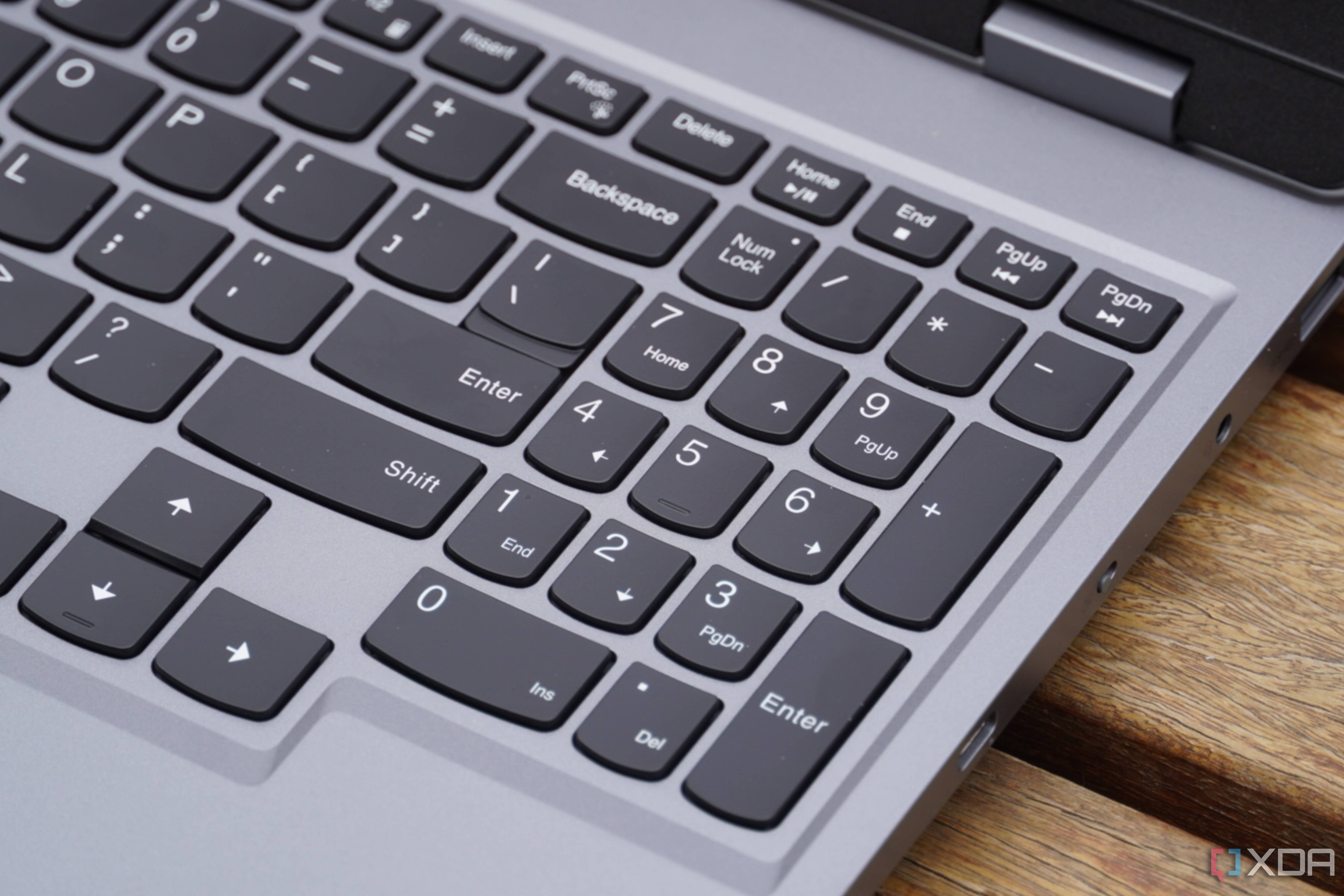 The numpad on the Lenovo LOQ 15.