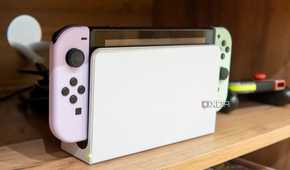 A Nintendo Switch dock placed in its dock