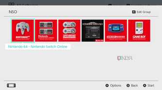 Screenshot of a folder on the Nintendo Switch containing all the Nintendo Switch Online apps