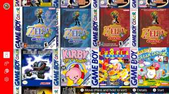 Screenshot of the list of Game Boy games available on the Nintendo Switch