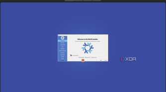 A screenshot of NixOS with the default installer