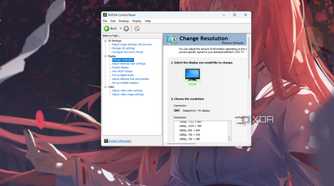 A screenshot showing the NvCP resolution settings on a Windows PC.